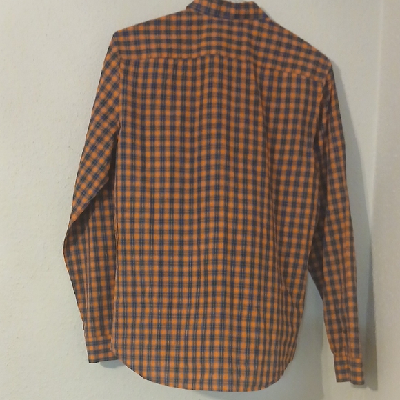 Prada Casual Orange and Blue Button Down Shirt - Picture 3 of 8